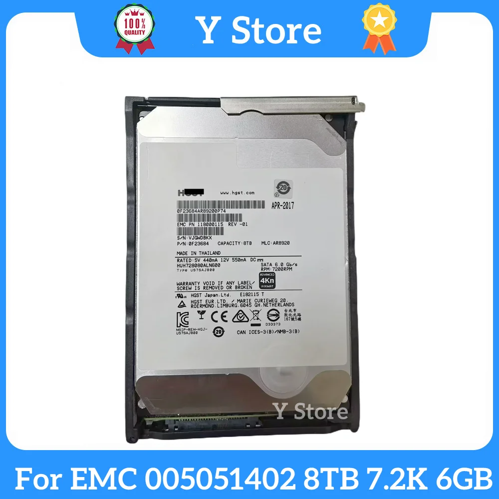 Y Store For EMC 005051402 8TB 7.2K SATA 3.5 