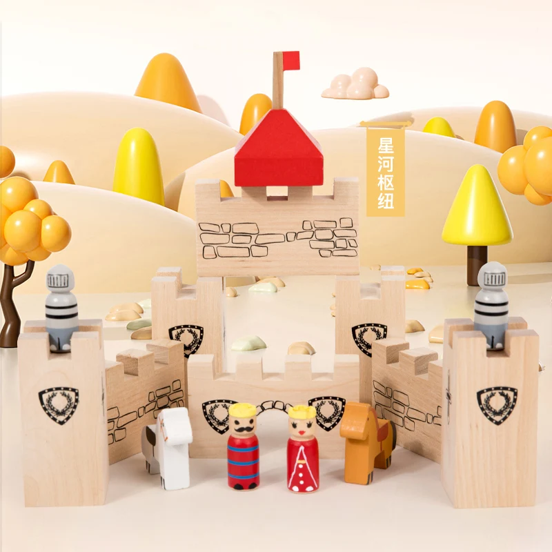 

Наборы строительных блоков Монтессори, укладка замка, строительные кирпичи, игрушки для детей, рождественские подарки, сделай сам, логика и креативная игрушка