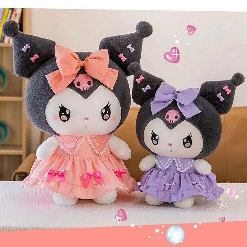 Grande cuscino in peluche Sanrio bambola morbida Kuromi Melody Cinnamoroll cuscino per dormire in cartone animato regalo di compleanno per la decorazione del divano letto