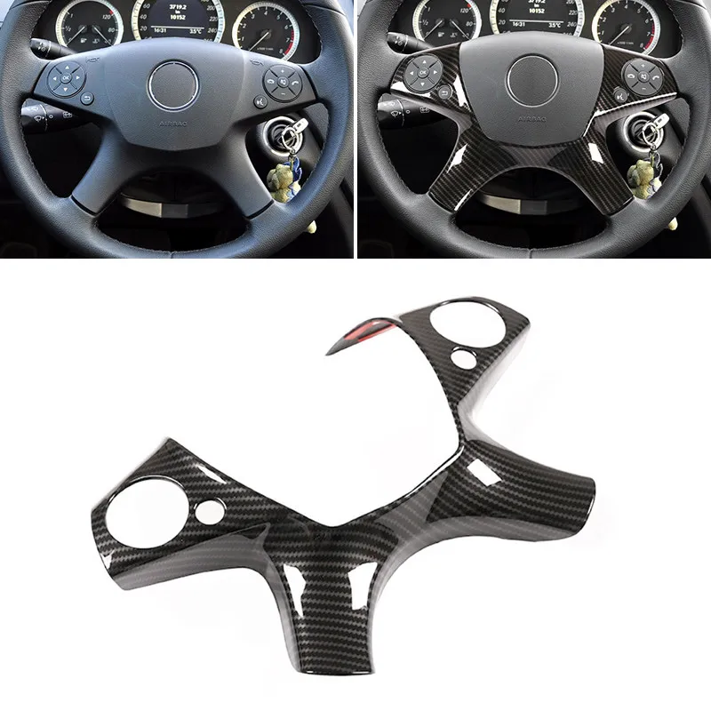 

Car Styling ABS Carbon Fiber Pattern Steering Wheel Moulding Cover Trim For Mercedes-Benz C-Class W204 2007 2008 2009 2010
