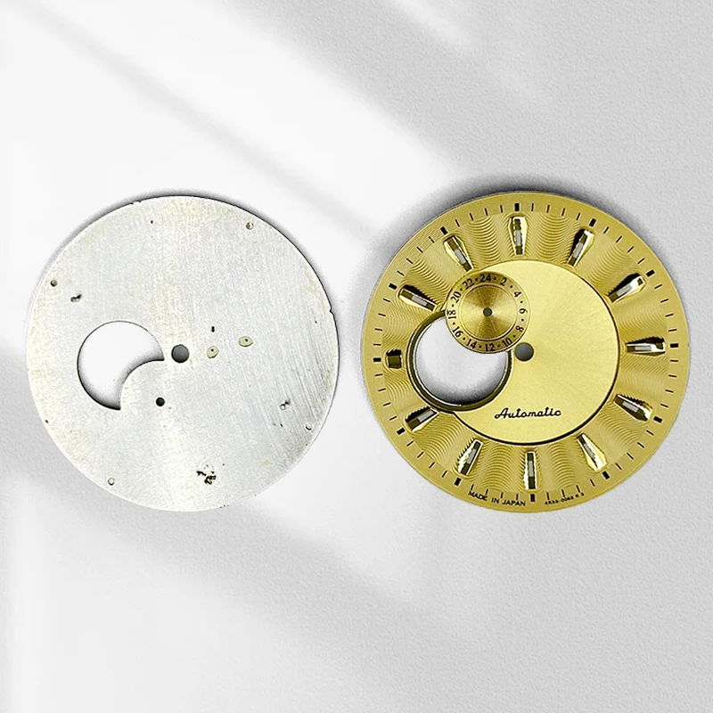 Mod Black Gold White 28.5mm NH36 Dial Custom Logo Watch Dial Fits Japanese Movement Watch Repair Accessories Parts