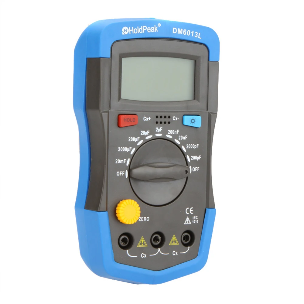 DM6013L Digital Capacimeter High Precision 200pF~20mF Capacitance Capacitor Measuring Meter 1999 Counts Data Hold Circuit Tester