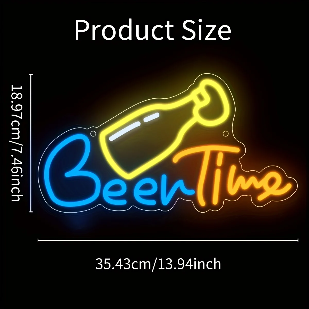 Beer Time Neon Sign LED Neon Light Sign USB Dimbaar voor Business Slaapkamer Game Room Restaurant Bar Clubnight Party Decor Gift