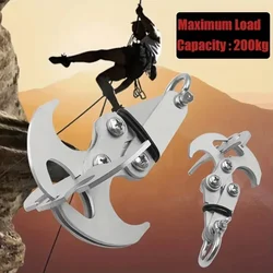 1PC Outdoor climbing gravity hook stainless steel survival folding escape hook climbing heavy claw flying tiger hook