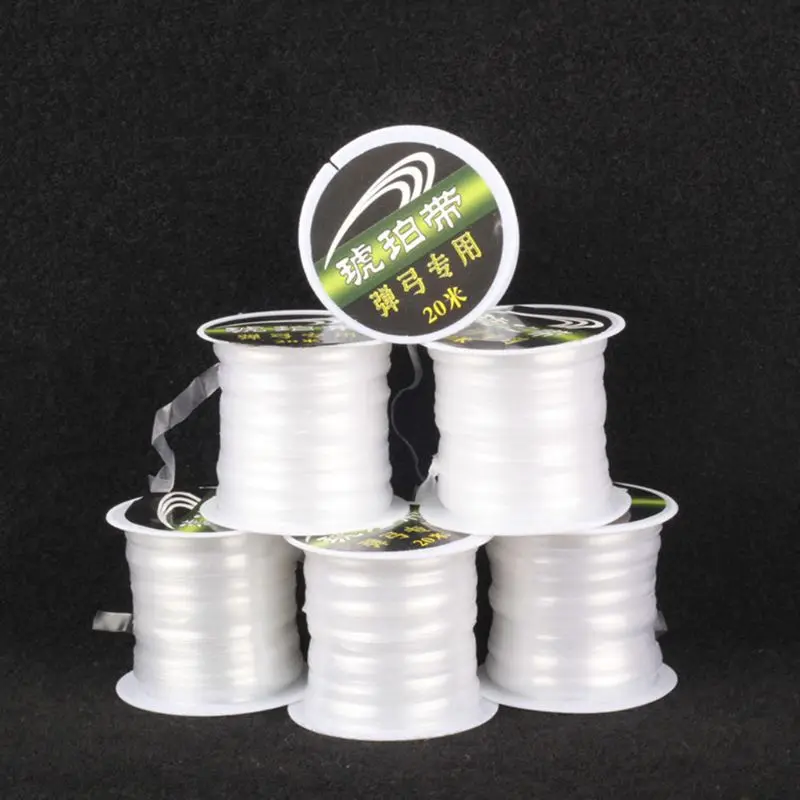 Nuovo elastico fionda legato colore bianco 20M/65.62ft fascia elastica manuale flessibile e durevole ad alta elasticità