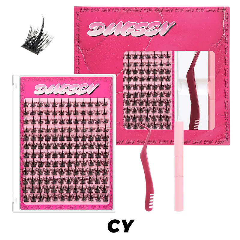 DINGSEN Wimpernverlängerungsset, DIY Make-up, Wimpern, individuelles Wimpern-Set, Bindung und Dichtungsset, Cluster-Wimpernverlängerung, Schönheitswerkzeuge – Detail 20