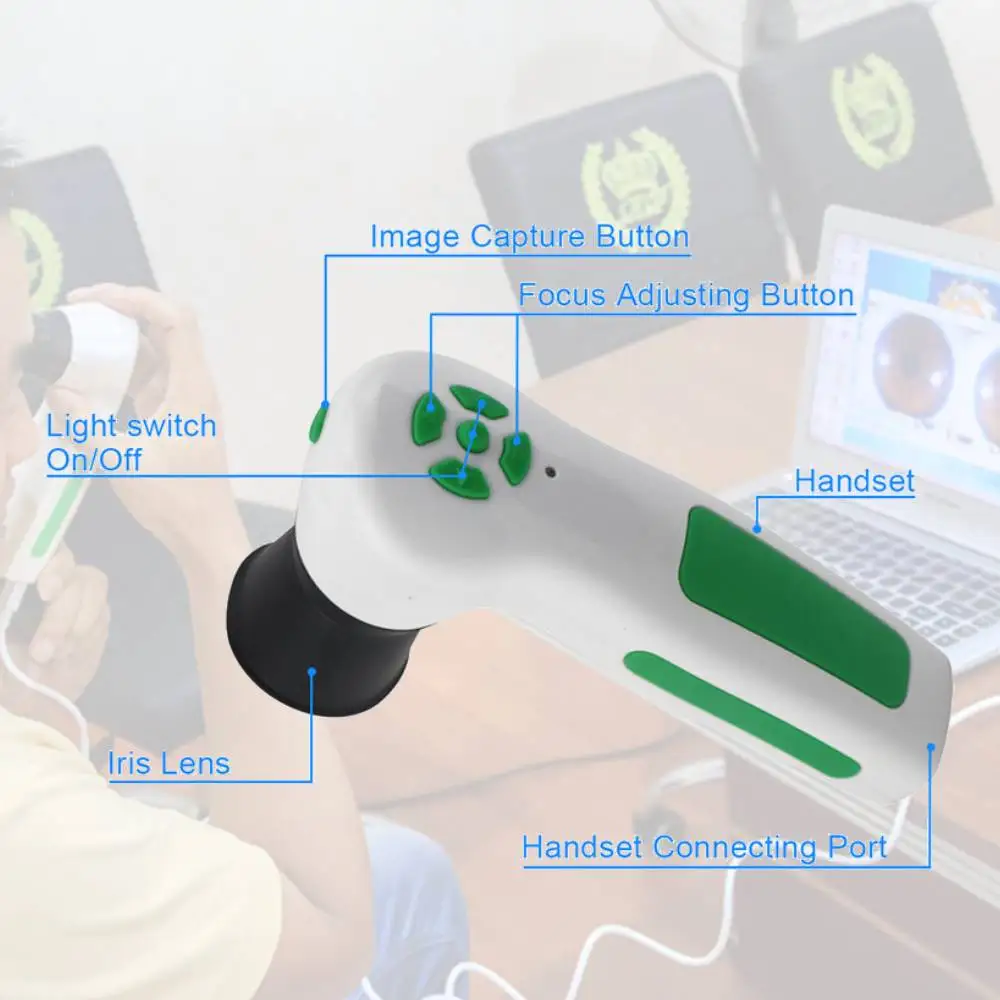 Iris Iridology Iriscope Camera for Health Digital Analysis Iris Scanner 12 Million Pixel Iris pupil Detector 2025