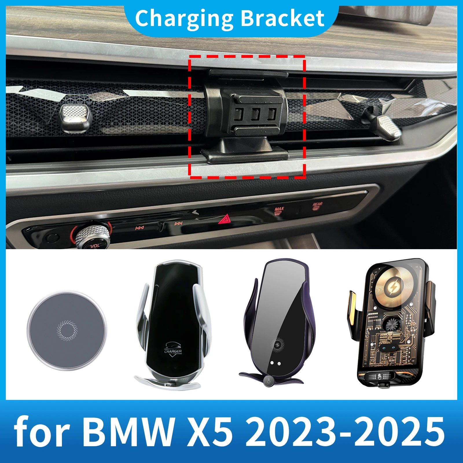 

Car Phone Holder for BMW X5 2023 2024 2025 Screen Navigation GPS Bracket Base Accessories Charging