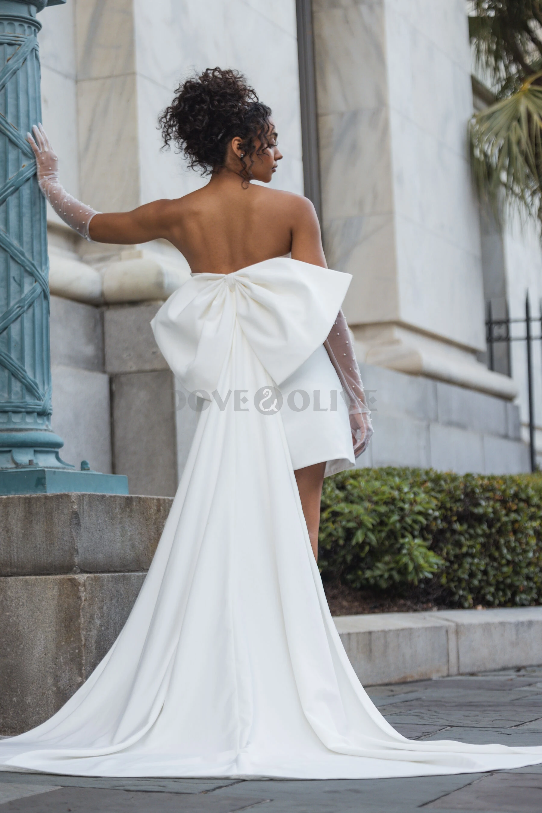 Satin Bride Trail with Bow Wedding Train Detachable Accessory Photography Party Wedding Bridal Accessories Custom Made