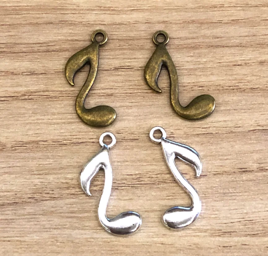 

30pcs 23*11mm Vintage & Classic music note design pendants for handmade findings ZInc alloy metal HWL2684