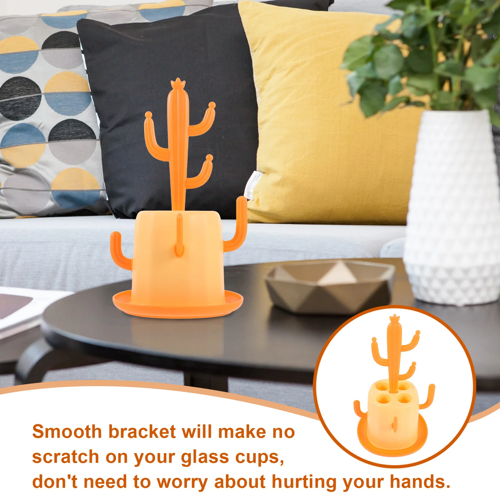 

Baby Bottle Drying Rack Cactus Design Space-Saving Large Capacity Bottle Holder for Nursery Kitchen Cups Feeding Accessories