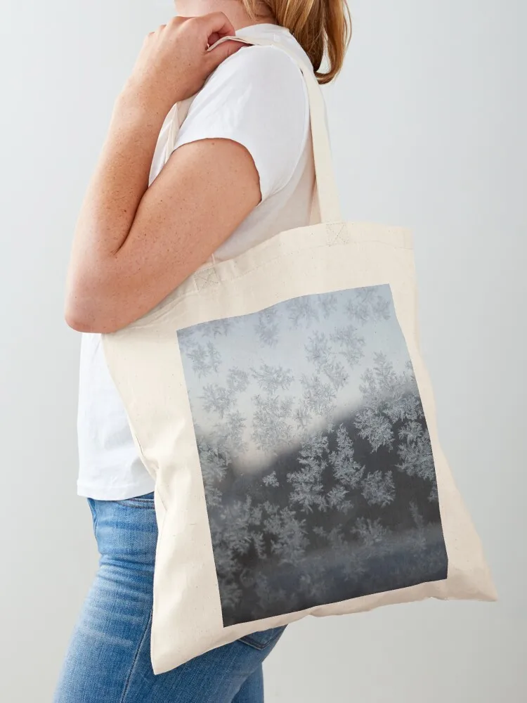 

Frost macro on the window glass Tote Bag bags luxury women women bag cloth bag woman foldable reusable