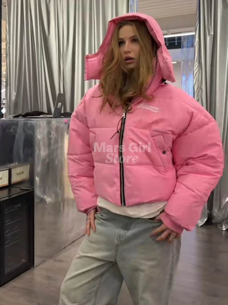 Winter Warme Mode frauen Jacke Dicke Hip-hop Mantel frauen Vintage Zip Up Oberbekleidung Casual Y2K Streetwear Fashion parkas Neue