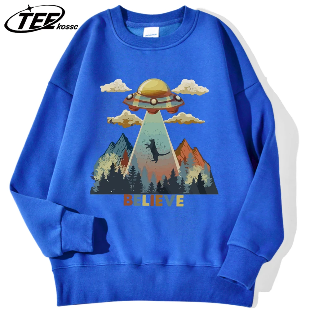 

Мужская толстовка с принтом Cats Believe In Light, уличные флисовые пуловеры в стиле ретро с круглым вырезом, осенняя теплая спортивная одежда, свободная одежда унисекс