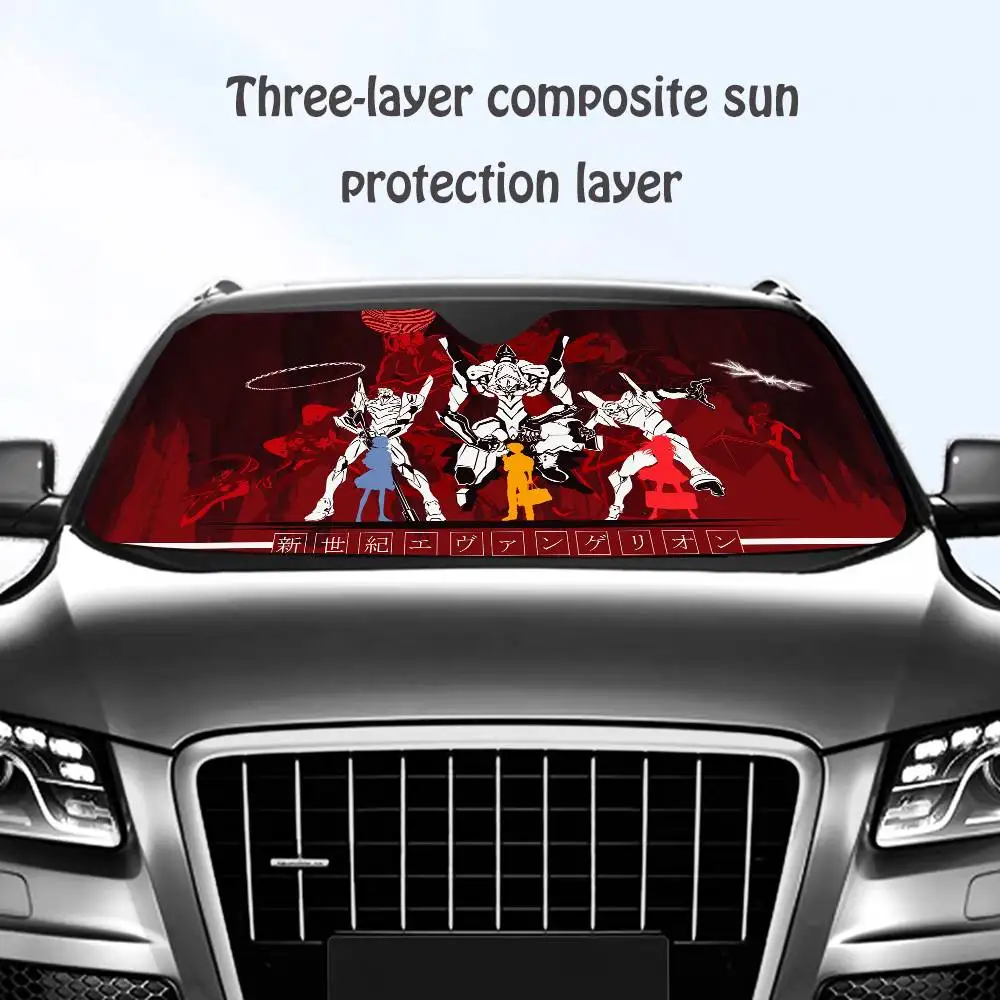 

N-Neon G-Genesis E-EvangelionS Car SunShade Windshield Sun Shade Personalized Picture Block UV Rays Visor Protector
