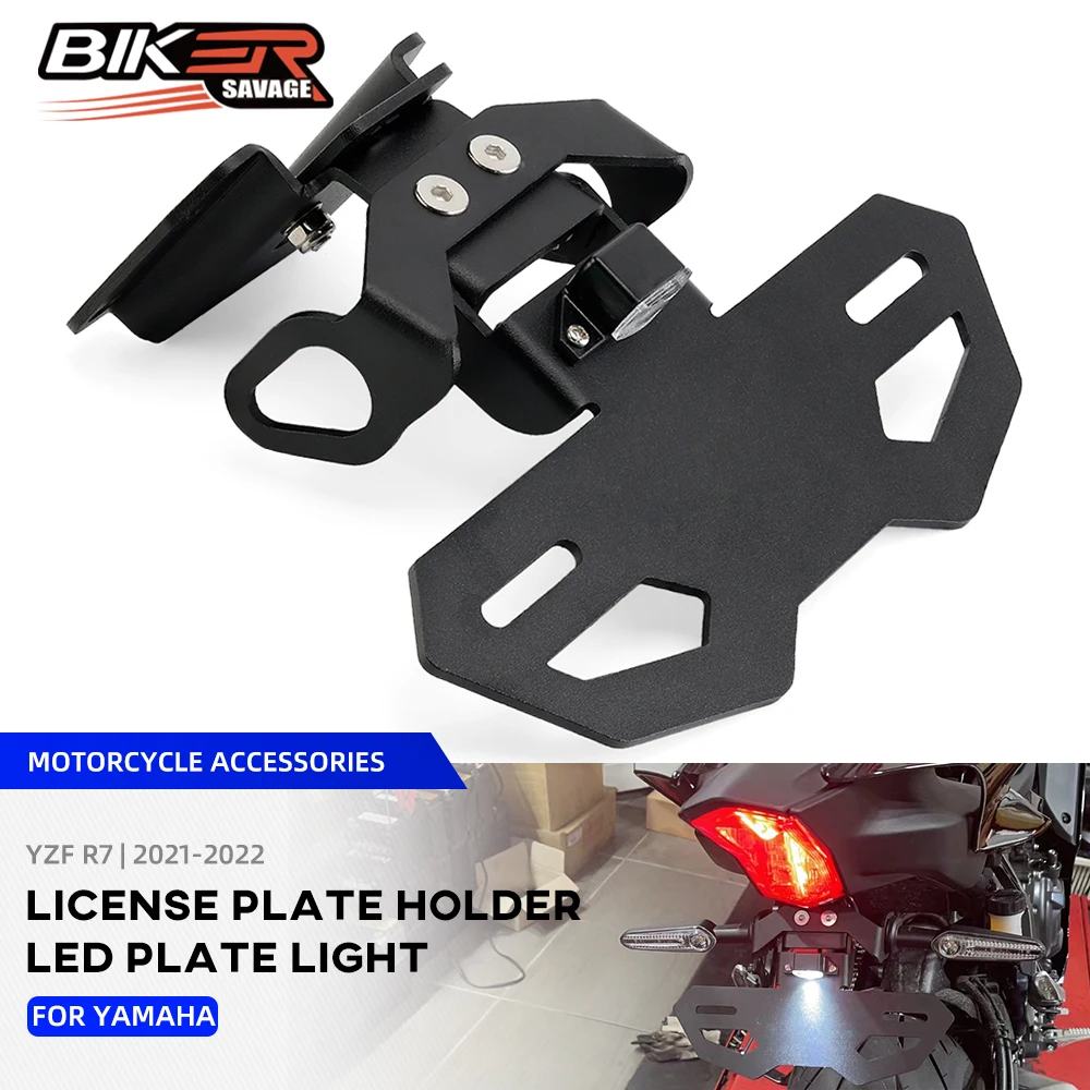 

License Plate Holder with LED Light For YAMAHA YZF R7 YZF-R7 Motorcycle Accessories Parts Rear Tail Tidy Fender Eliminator Kit