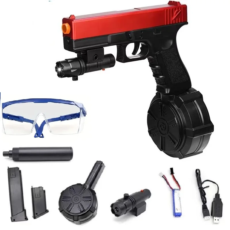Electric Water Gel Ball Pistol Toy Gun Hydrogel Electric Paintball Gun for Adults Boys Outdoor Cs Shooting Game Christmas Gift