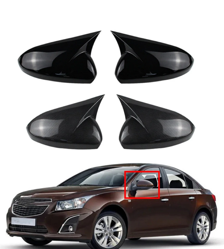 

Fit For Chevrolet Cruze 2009 2010 2011-2014 Car Rearview Side Mirror Cover Wing Cap Sticker Rear View Case Trim Carbon Fiber