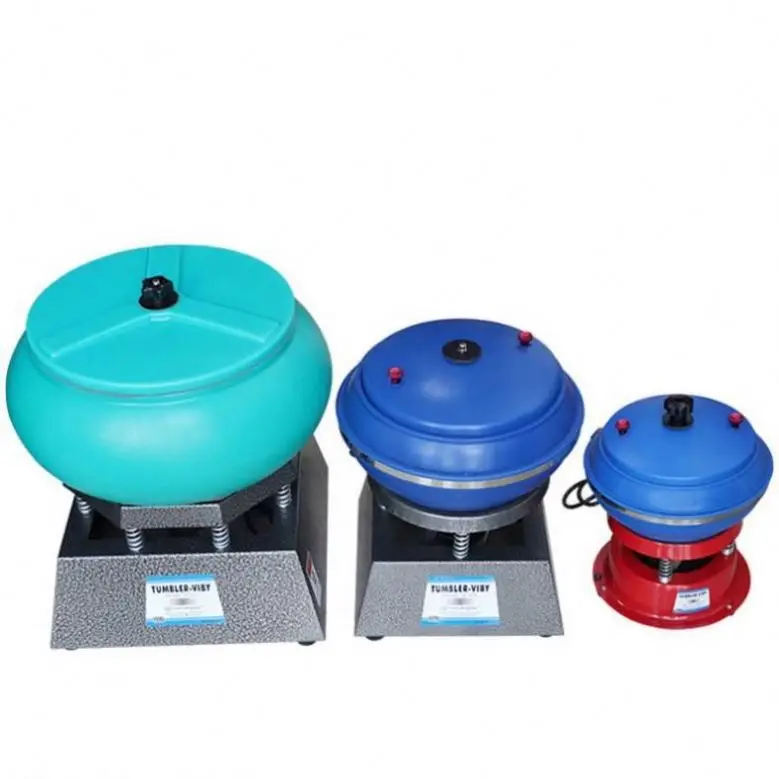 Jewelry Tumbler Vibrating Tumbling Polishing Machine Metal Jewellery Grinder Polisher Service Equipment 12-Inch Stainless Steel