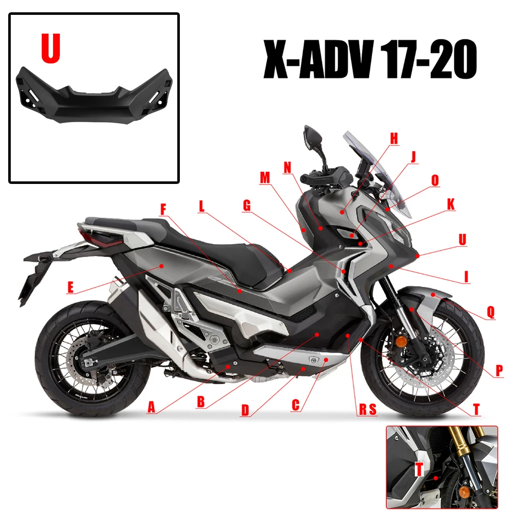 

For Honda X-ADV 750 X-ADV750 XADV 750 2017-2020 2018 2019 Unpainted Motorcycle Front Beak Fairing Extension Wheel Extender Cover