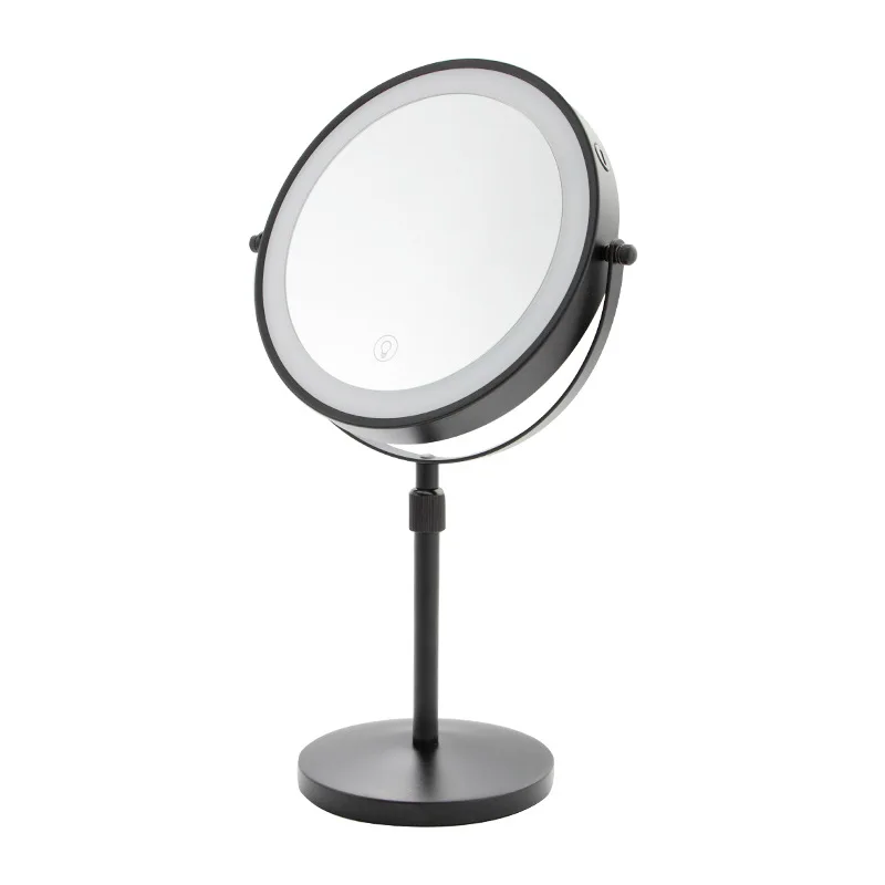 8 Inch Double-Side Makeup Mirror With 5/10X Magnification Clear Reflection And Easy To Carry Desktop Vanity Mirror With Stand