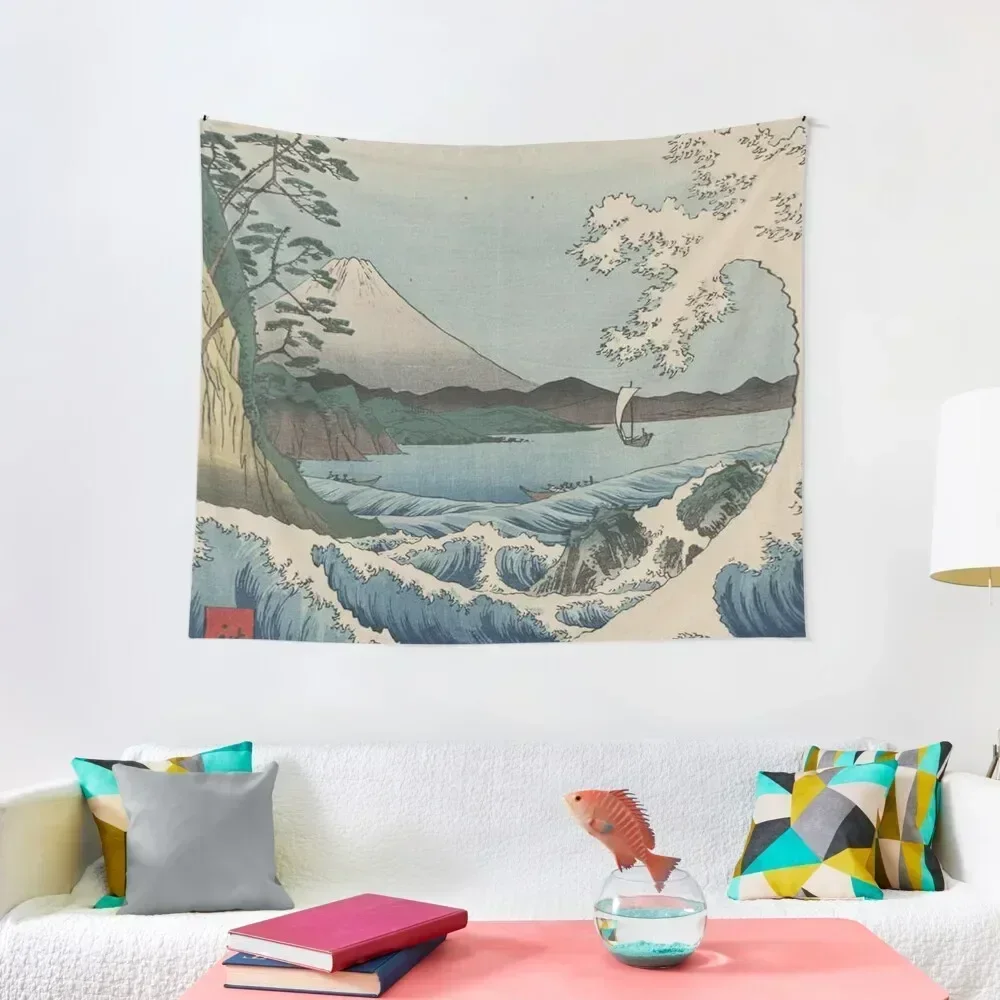 

HD The Sea Off Satta (Thirty-six Views of Mt.Fuji) , by Utagawa Hiroshige HIGH DEFINITION Tapestry Decoration For Rooms Tapestry