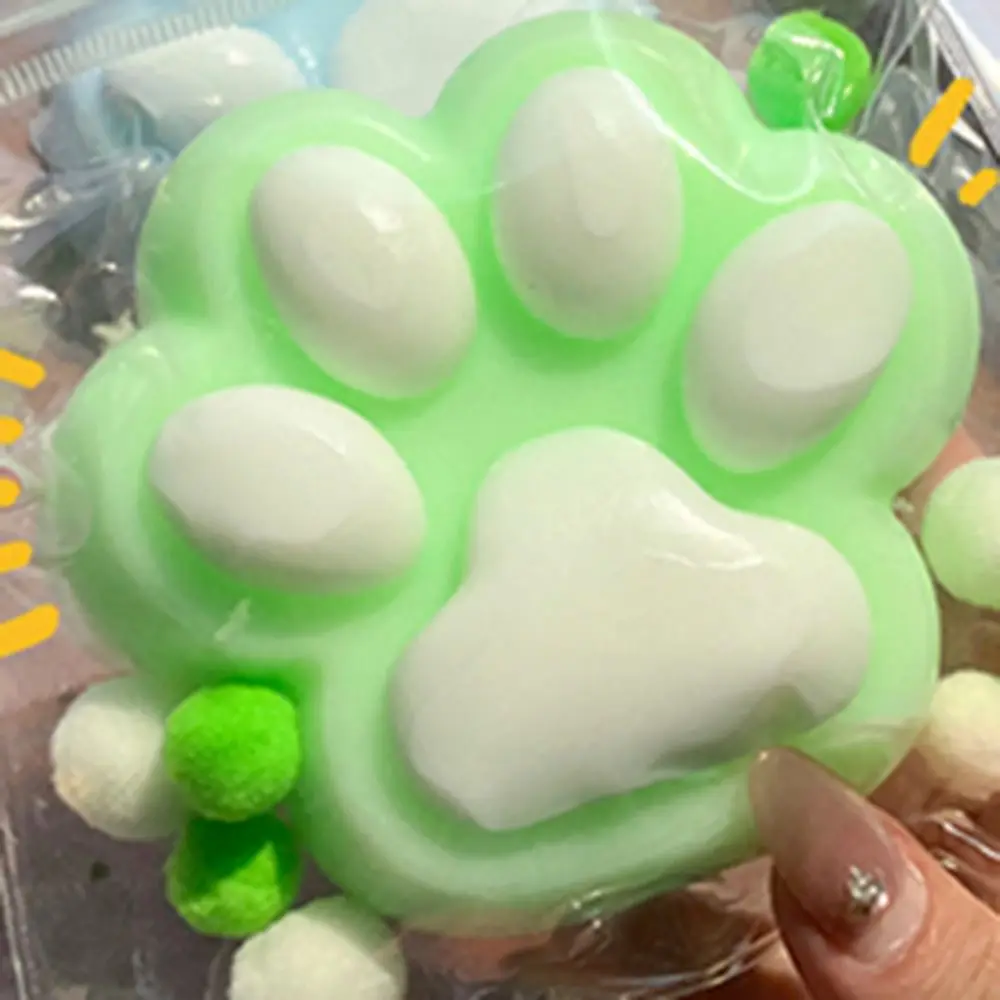 Cute Super Large Cat Paw Squeeze Toy Kneading Soft Cartoon Fidget Toy Colorful 3D Cat Paw Pinch Toy Kids Tricky Doll