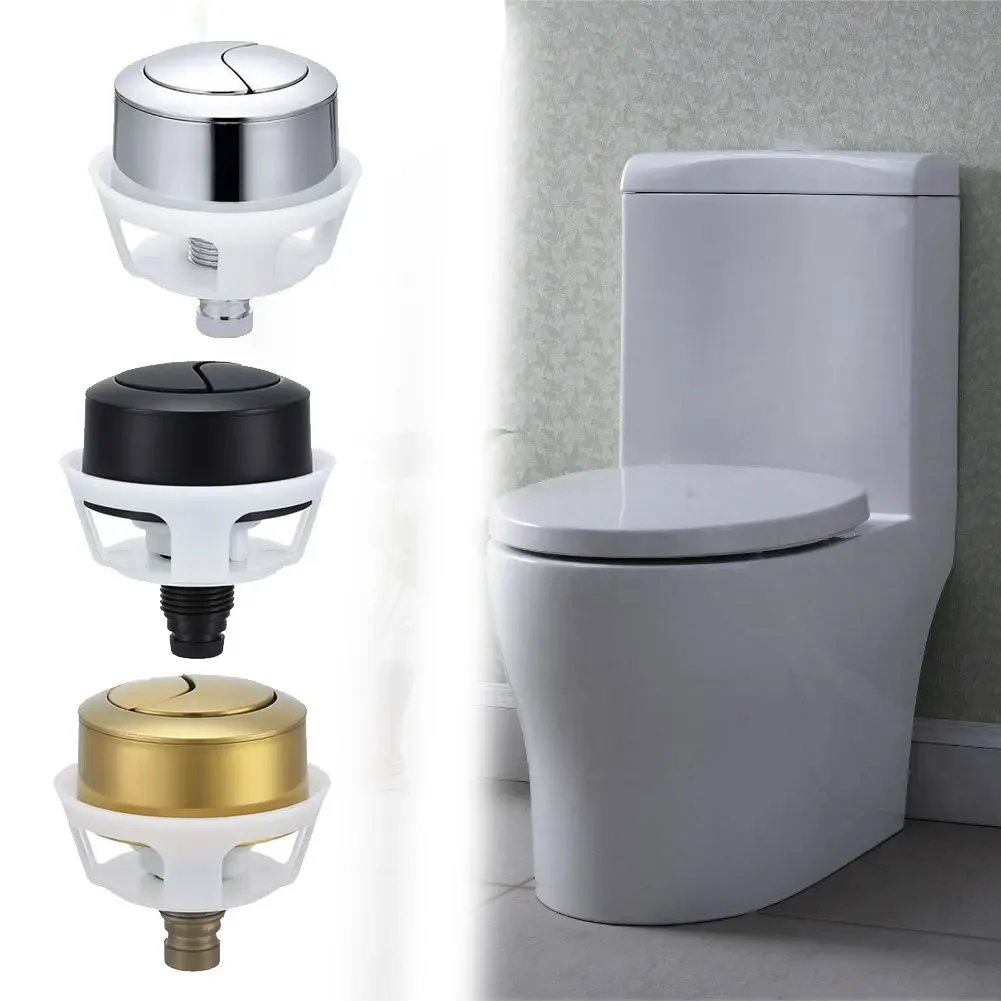 

Toilet flush button wire controlled drain valve button with top side press suitable for various toilet types built with ABS