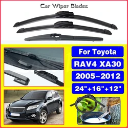 Car Wiper Front & Rear Wiper Blades Set Kit For Toyota RAV4 XA30 2005 - 2012 Windshield Windscreen Window Brush 24