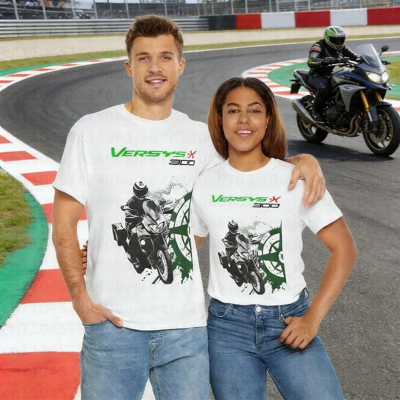 

Летняя быстросохнущая дышащая футболка Kawasaki из 100% хлопка с принтом, тонкая, для мужчин и женщин, для мотоциклистов, комфортная