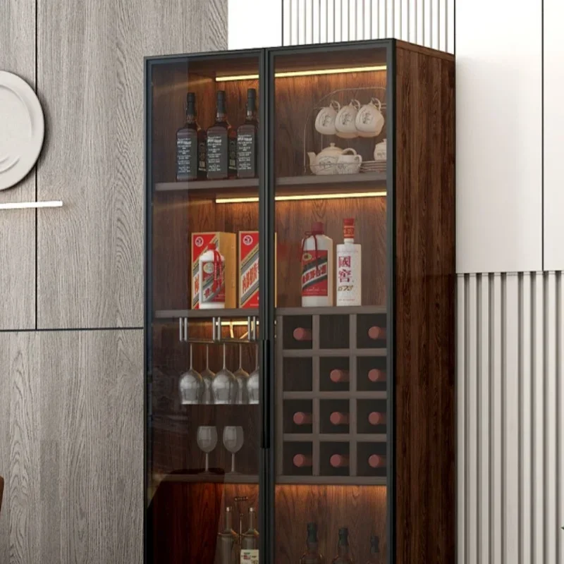 

Wall Luxury Wine Cabinets Storage Living Room Display Wine Cabinets Simplicity Glass Modern Meuble Vin Bar Furniture QF50JG