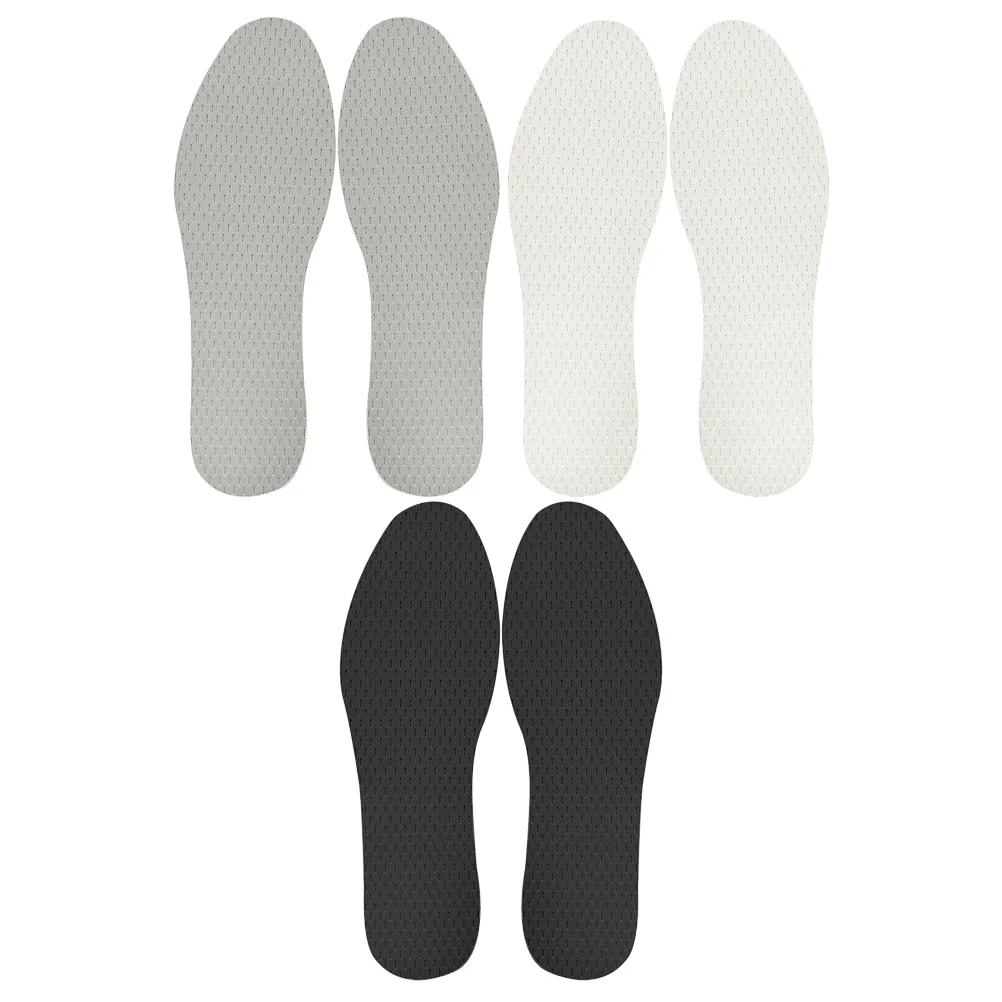 

3 Pairs Latex Insoles Shoe Inserts for Women Thin Boots Winter Skin Friendly Foot Shoes Woman