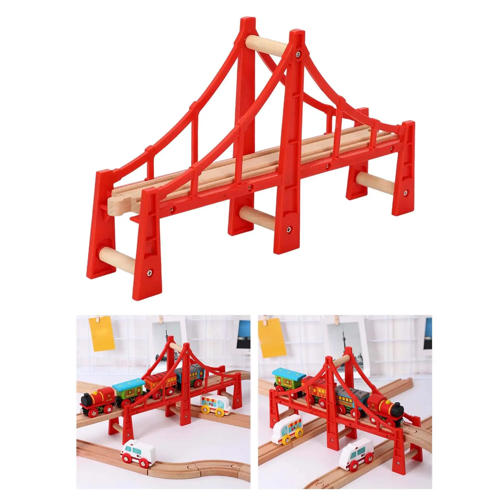 

Train Track Set Accessories Bridge Railway Track Play Set for Toddler Boys