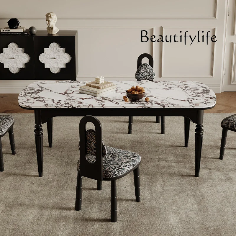 

стол кухонный French Marble Dining-Table Home Designer Solid Wood Dining Tables and Chairs Set Living Room Furniture