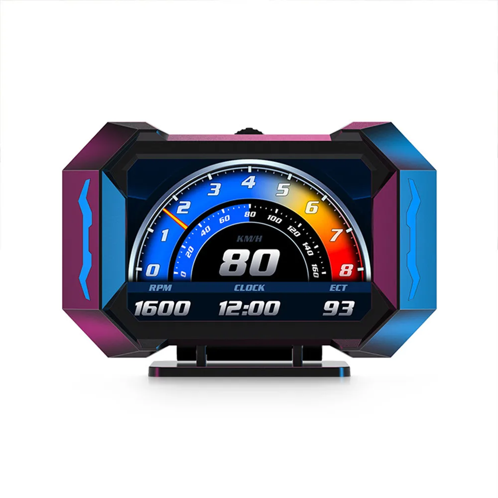 

​Car OBD Head Up Display OBD + GPS HUD On Board Computer Digital Speedometer Water Temp Fuel Consumption Slope Meter P25