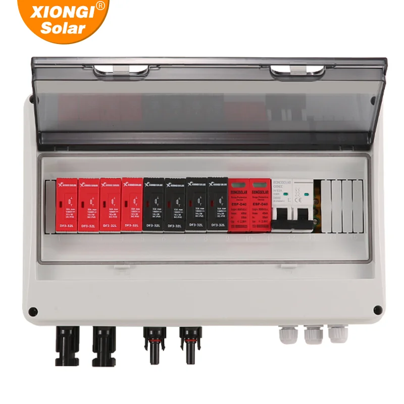 XIONGISOLAR 맞춤형 4 in 1 Out 4 스트링 태양광 발전 Pv Dc 어레이 태양광 패널 시스템용 플라스틱 배터리 결합기 상자