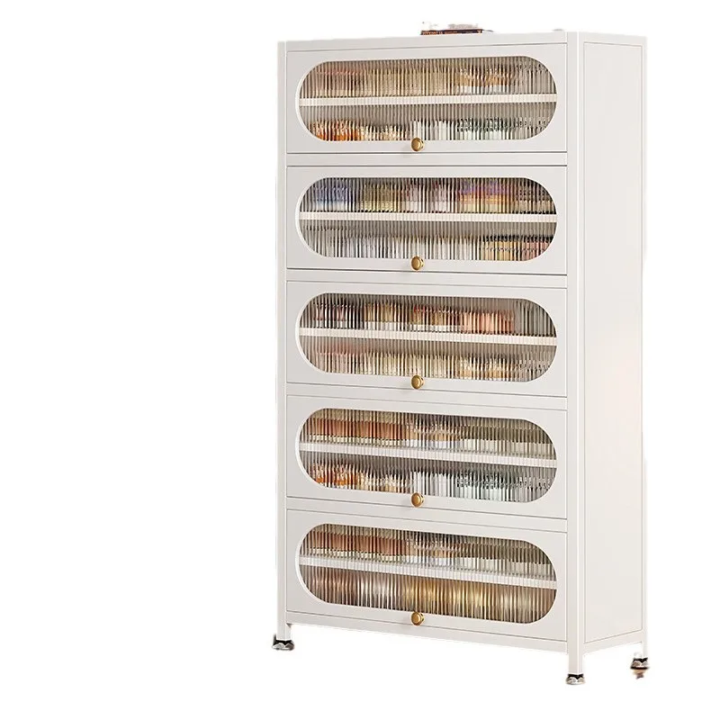 خزانة تخزين الأحذية الفولاذية، خزانة منزلية متعددة الطبقات، سعة كبيرة، رف الأحذية، قطعة أثرية لتخزين الأحذية #1