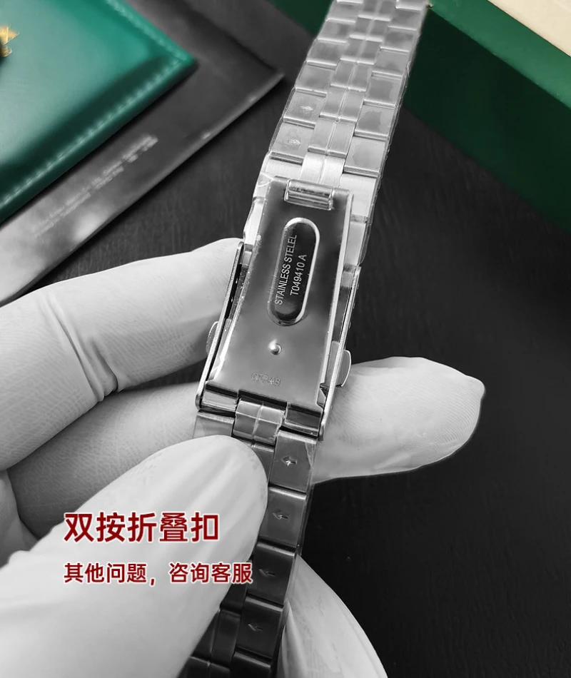 FUYIJIA مخصص T-iss-ot T049 الأصلي حزام الساعات 19 مللي متر 14 مللي متر 12 مللي متر واجهة مسطحة 316L الفولاذ المقاوم للصدأ حزام للطي مشبك سوار