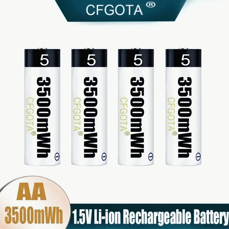 

Новинка 2025 AA 1,5 В 3500 МВтч USB литий-ионная аккумуляторная батарея для дистанционного управления мышью небольшой вентилятор электрическая игрушечная батарея