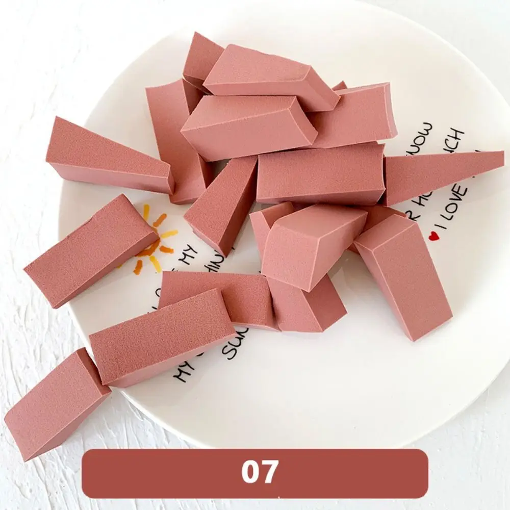 50Pcs Smooth Triangle Makeup Sponge Foundation Sponge Super Soft Face Powder Puff Blend Smearing Puff Washable Cosmetic Puff