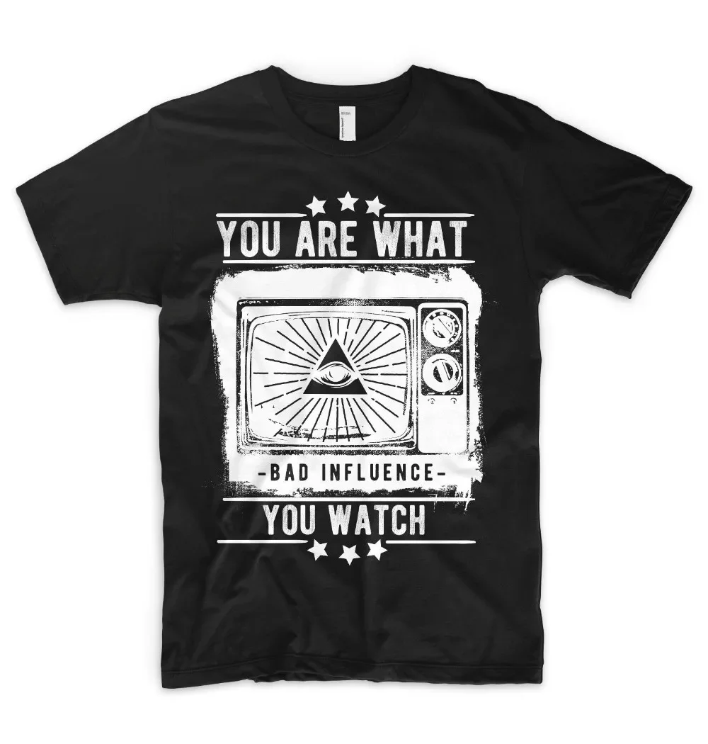 Illuminati T Shirt Mind Control Ufo Mason Eye Triangle Brand Summer Men Cotton Clothing High Quality Custom Graphic Shirts
