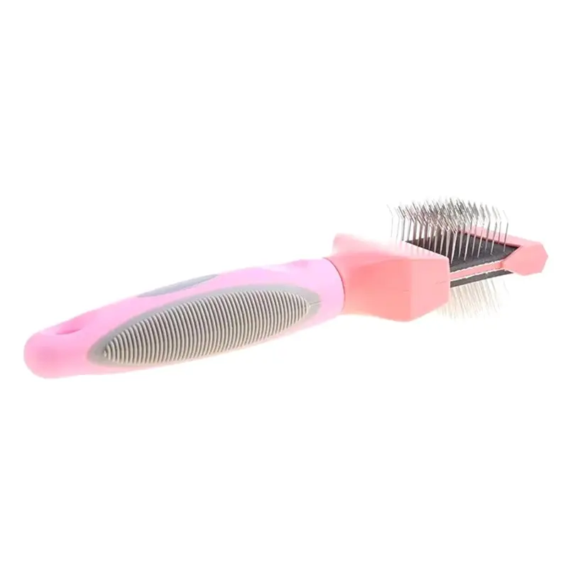 CQMF-Fur Bristle Grooming Tool Double Sided Pet Hair Trimmer Comb Brush Dog Cat Hair Remover Massage Cleaning Shedding