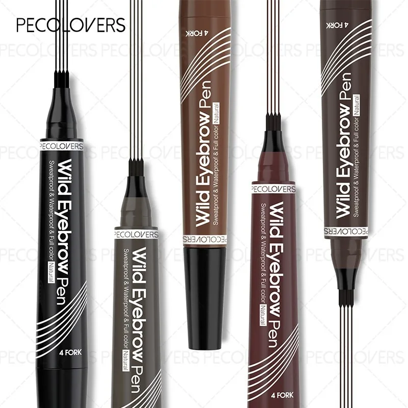 3PC Four-fork Eyebrow Pencil, Multiple Color Options, Fill in The Missing Eyebrows, Waterproof and Sweatproof,eyebrow Cosmetics