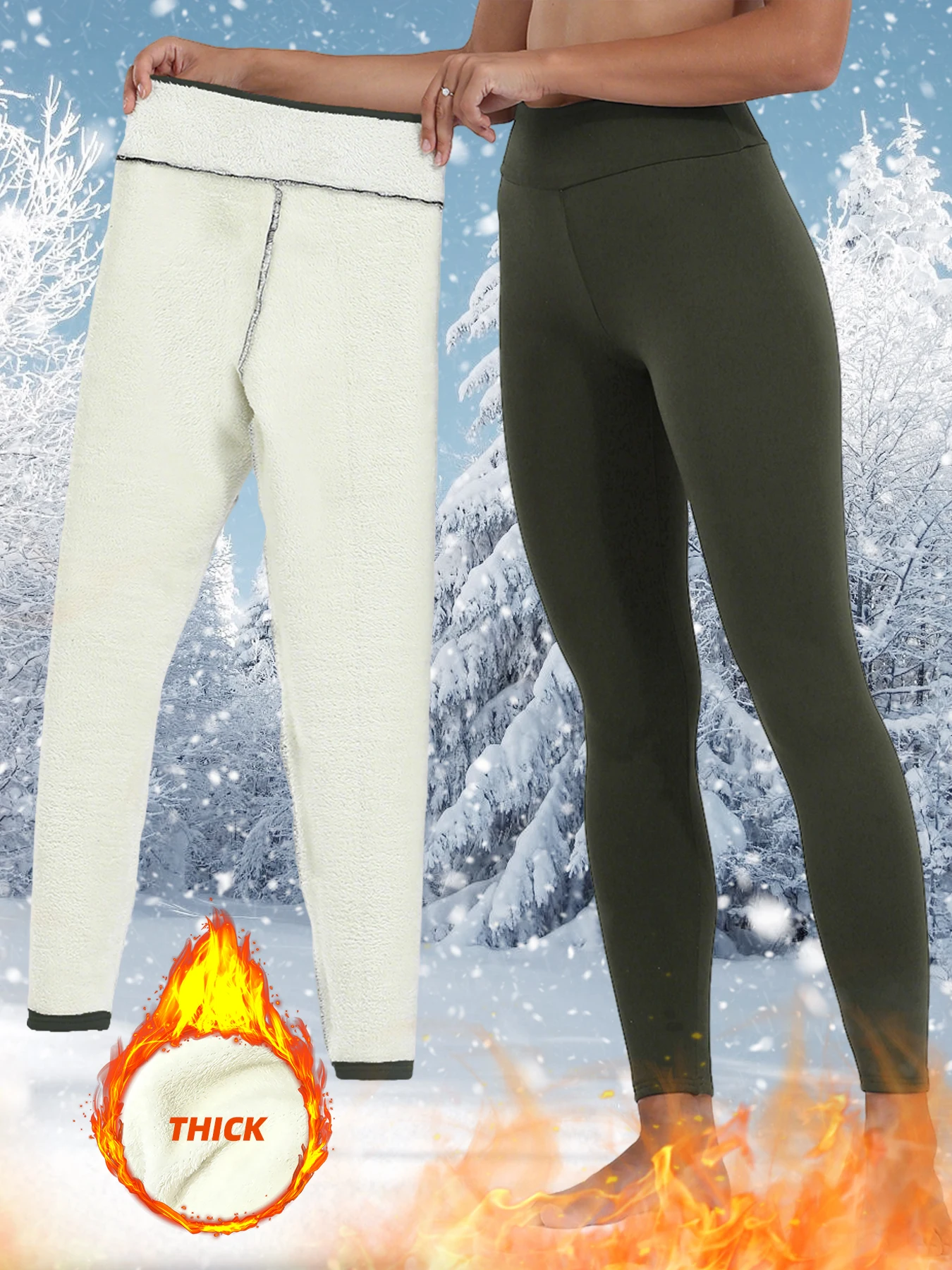 الشتاء المخملية Leggins المرأة بلون سميكة السراويل الدافئة المخملية عالية الخصر بلون في الهواء الطلق طماق الكلاسيكية غير رسمية