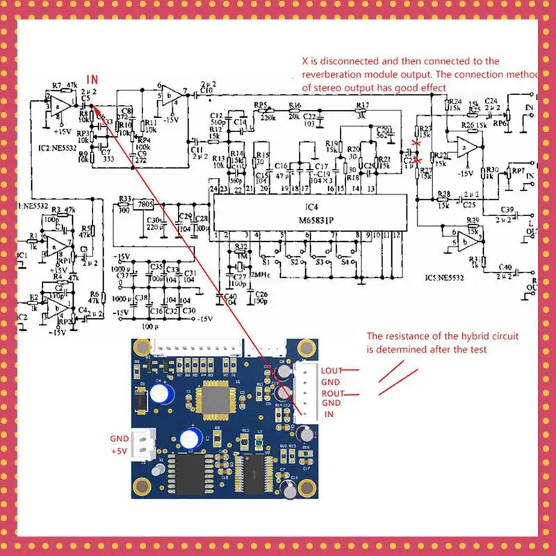 

B74A 5X DSP Digital Reverb Module Karaoke Reverb Board Mixer Effector Module 0-99 100 Kinds Of Effect