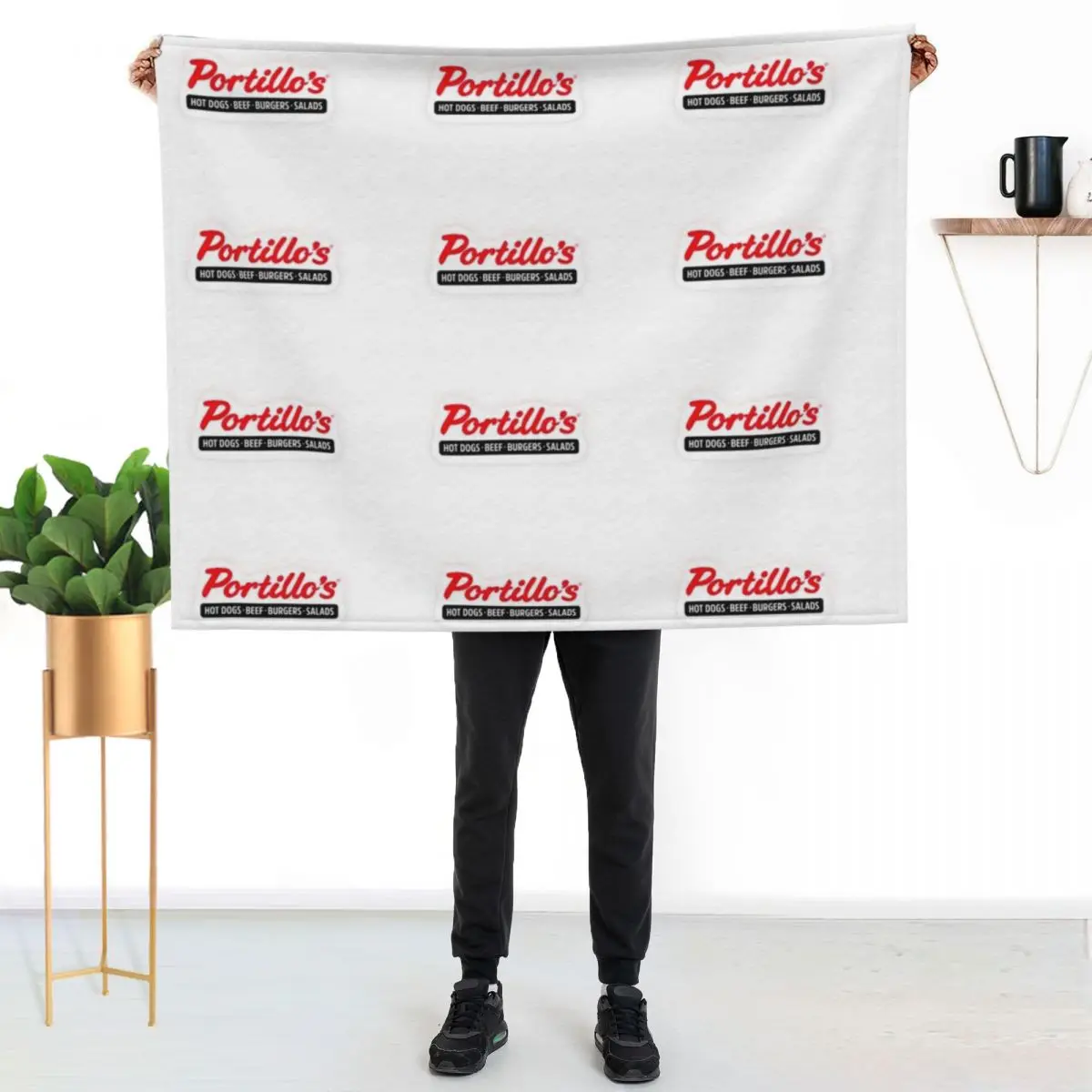 

PORTILLOS Throw Blanket Shaggy Furry Soft Blanket for Bedroom Living Room