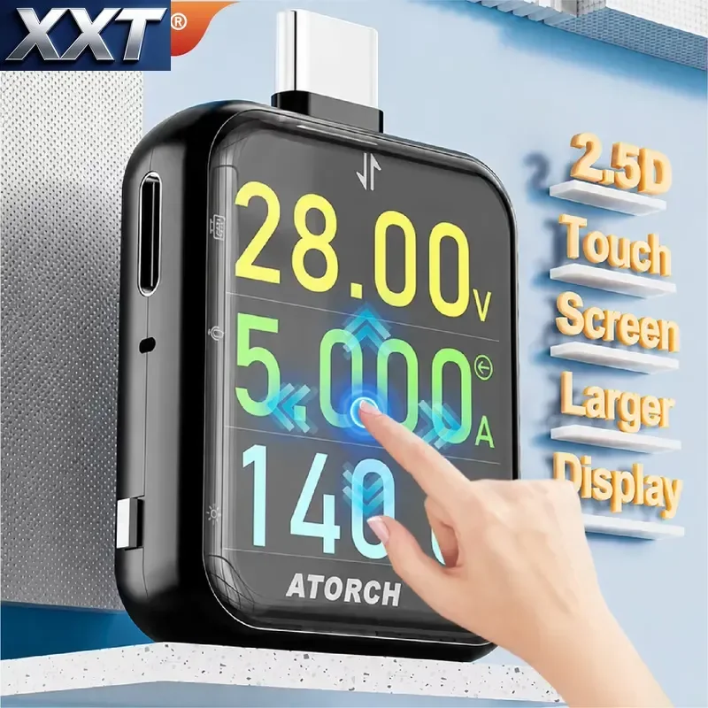 XXT T3 USB C Power Meter Tester 600W DC 0-50V Type C Voltage Current Meter PD Tester Bidirectional Touch Screen Tool - view 5