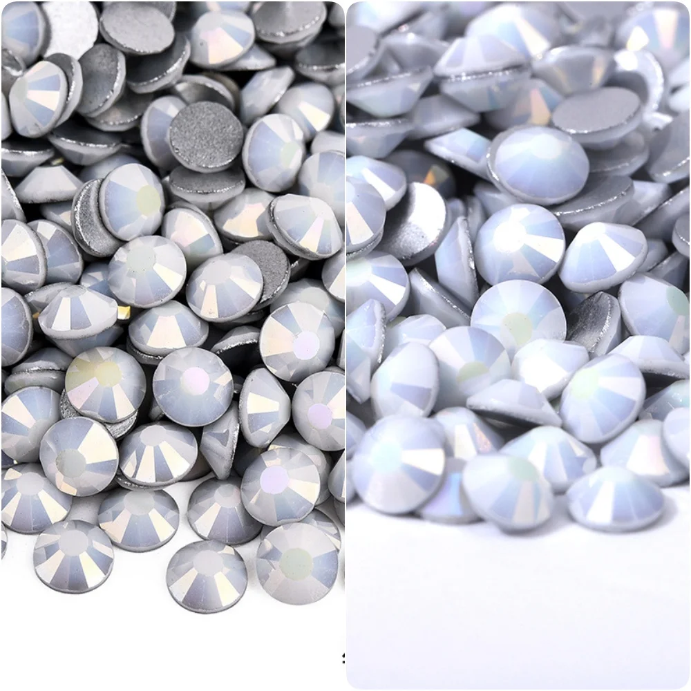 1440pcs SS6-30 Glass Moonlight White Crystal Flatback Non HotFix Rhinestones Stone Charm Nail Art Decorations Jewelry Christmas