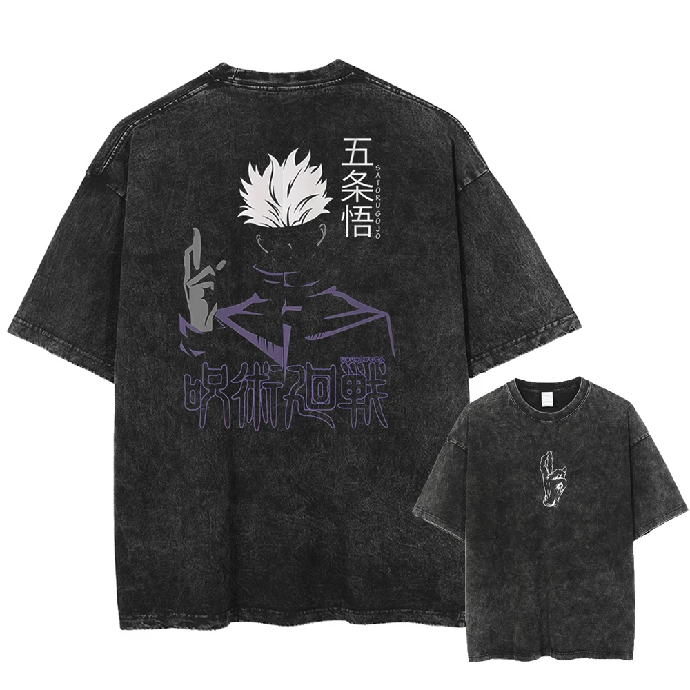 2026 Anime Jujutsu Kaisen Nanami Kento Bedrucktes T-Shirt für Herren und Damen, gewaschenes T-Shirt, hochwertiges Vintage-Baumwoll-T-Shirt-Oberteil
