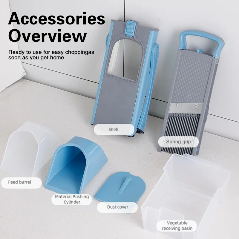 مفرمة خضروات متعددة الوظائف ومحضر طعام، مناسبة للبطاطس والجزر والبصل وأداة المطبخ المبشرة #6